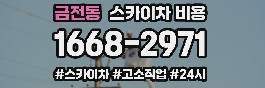 금전동 스카이차 비용