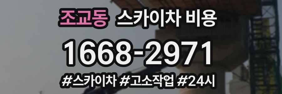 조교동 스카이차 비용