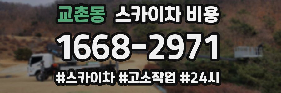 교촌동 스카이차 비용