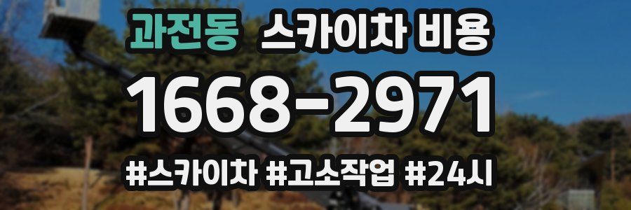 과전동 스카이차 비용