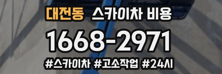 대전동 스카이차 비용