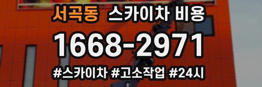 서곡동 스카이차 비용