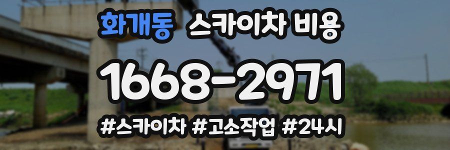 화개동 스카이차 비용