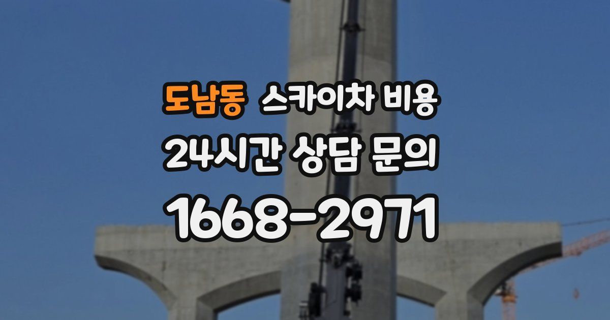 도남동 스카이차 비용