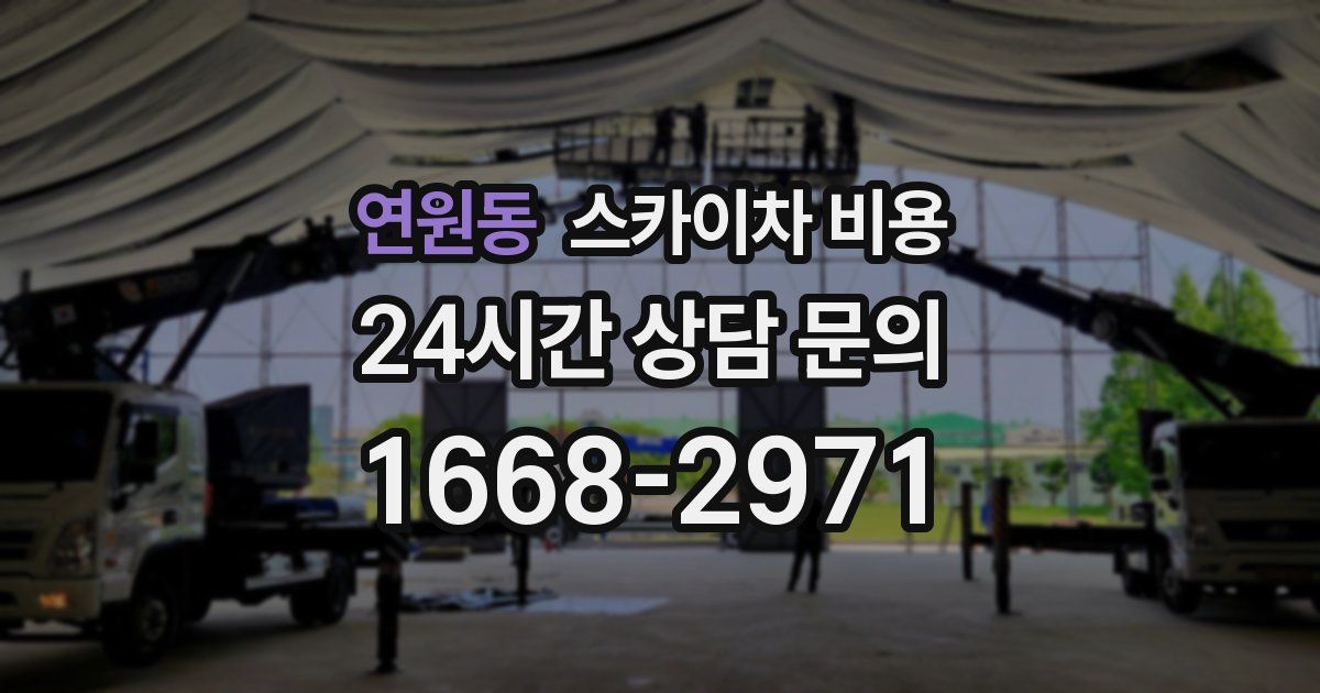 연원동 스카이차 비용