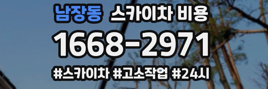 남장동 스카이차 비용