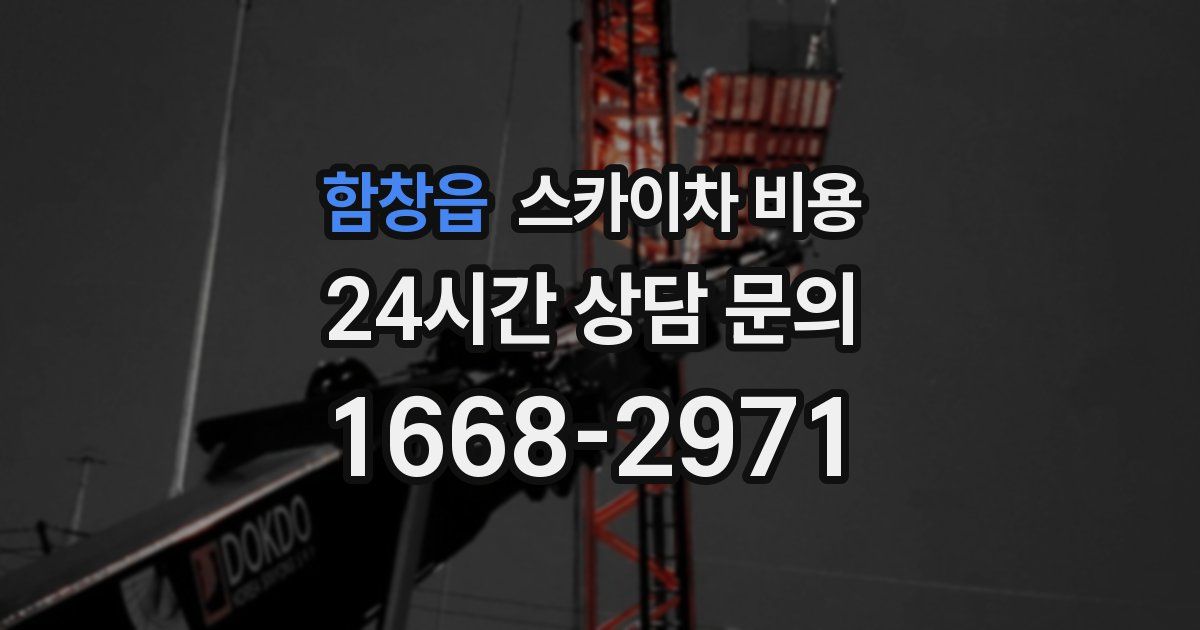 함창읍 스카이차 비용