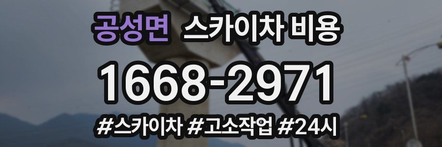 공성면 스카이차 비용
