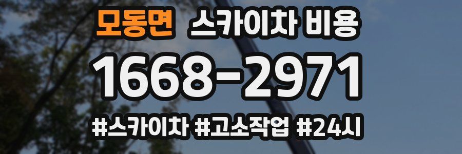 모동면 스카이차 비용