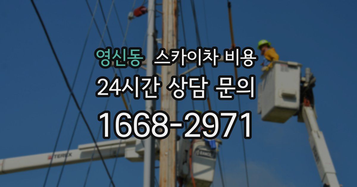 영신동 스카이차 비용