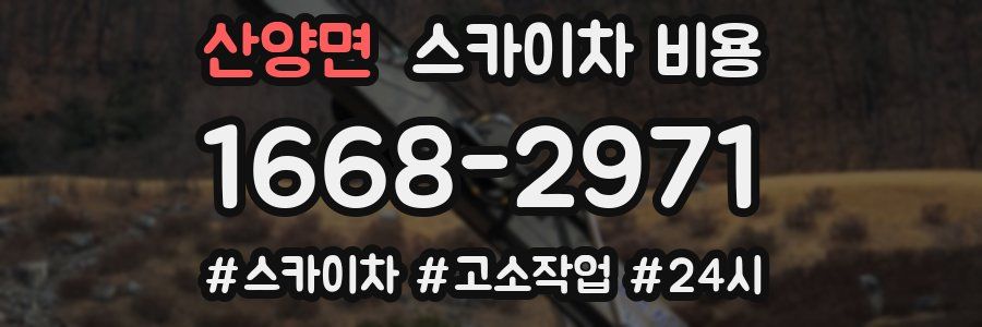 산양면 스카이차 비용