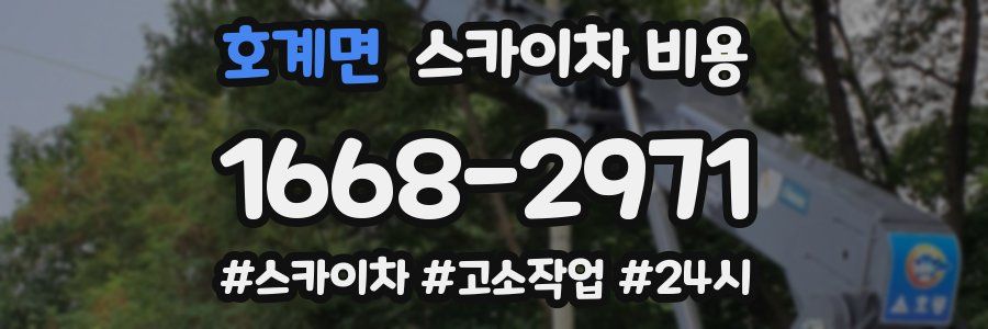 호계면 스카이차 비용