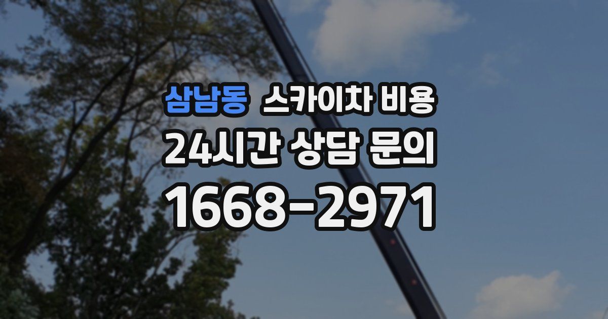 삼남동 스카이차 비용