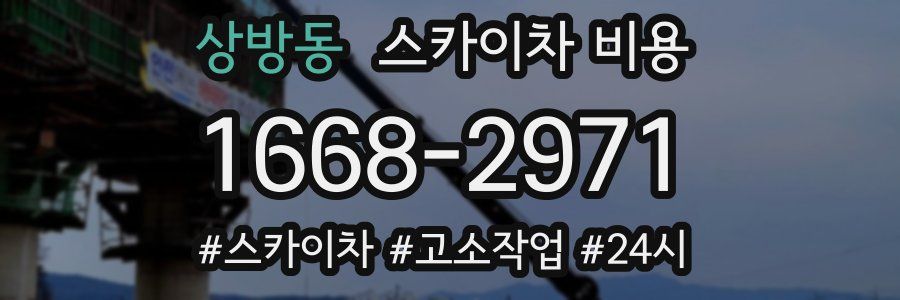 상방동 스카이차 비용