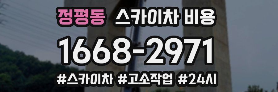 정평동 스카이차 비용