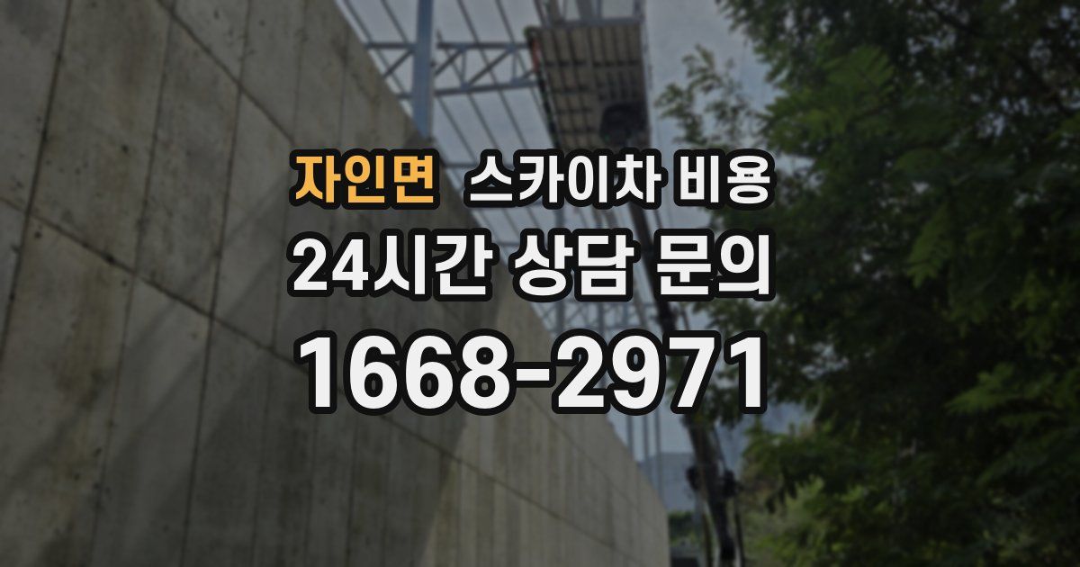 자인면 스카이차 비용