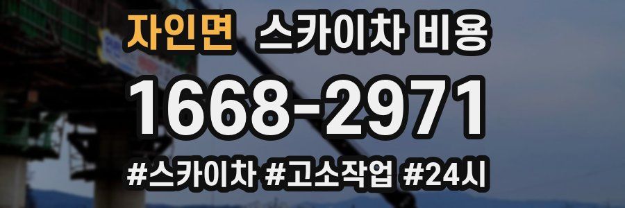 자인면 스카이차 비용