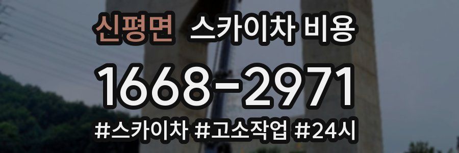 신평면 스카이차 비용