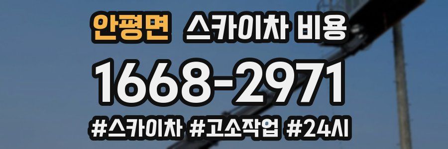 안평면 스카이차 비용