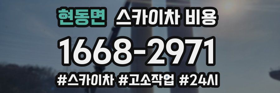 현동면 스카이차 비용