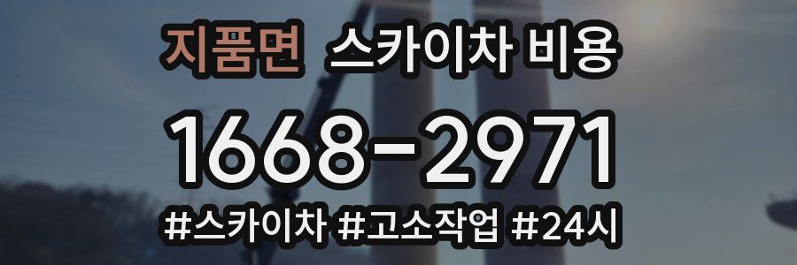 지품면 스카이차 비용