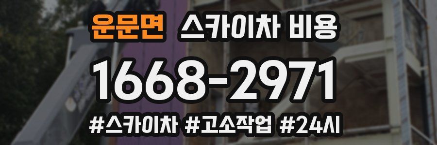 운문면 스카이차 비용