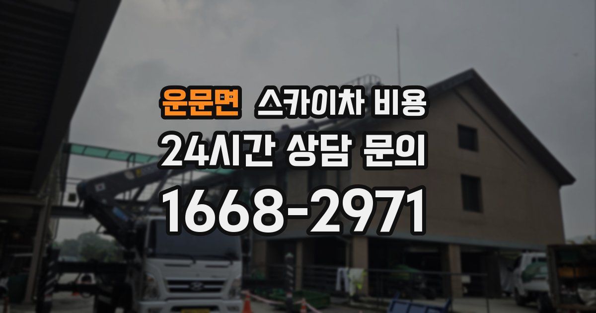 운문면 스카이차 비용