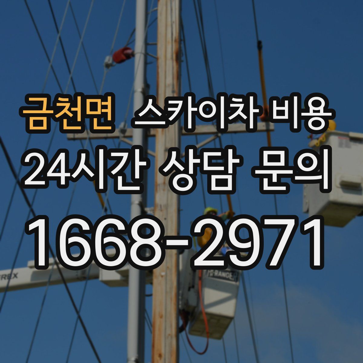 금천면 스카이차 비용