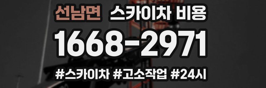 선남면 스카이차 비용