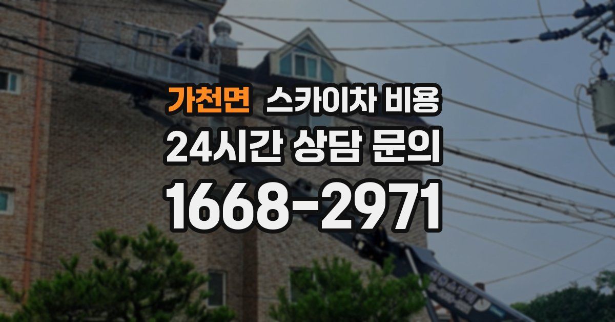 가천면 스카이차 비용