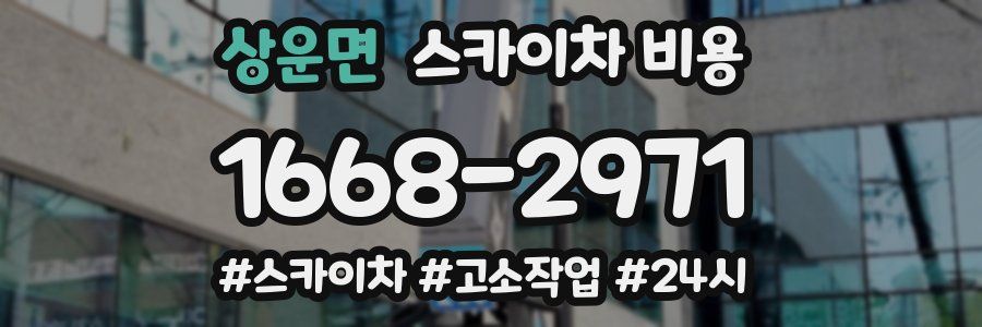 상운면 스카이차 비용