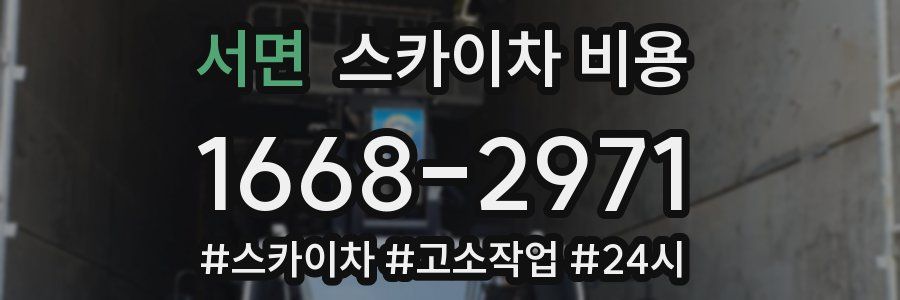 서면 스카이차 비용