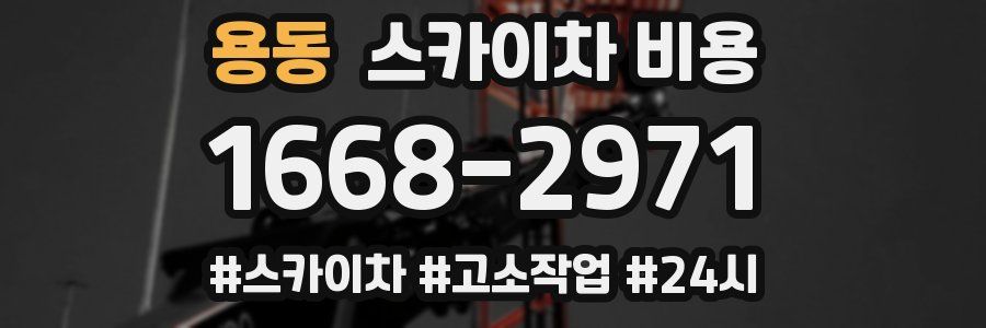 용동 스카이차 비용