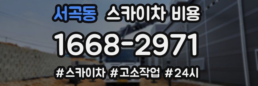 서곡동 스카이차 비용