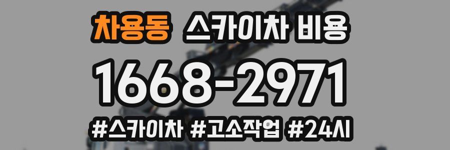 차용동 스카이차 비용