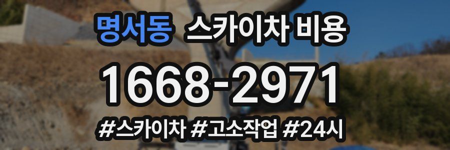 명서동 스카이차 비용