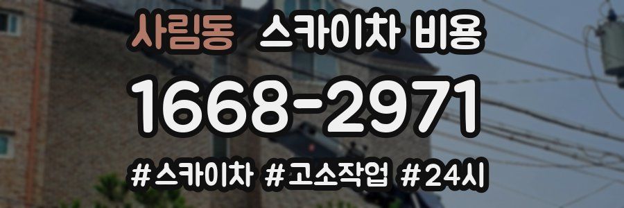 사림동 스카이차 비용