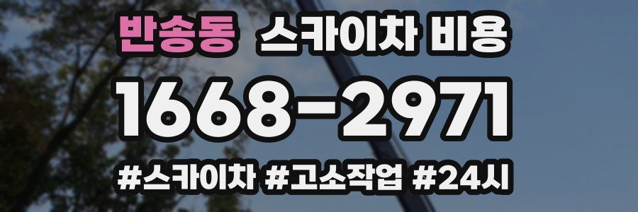 반송동 스카이차 비용