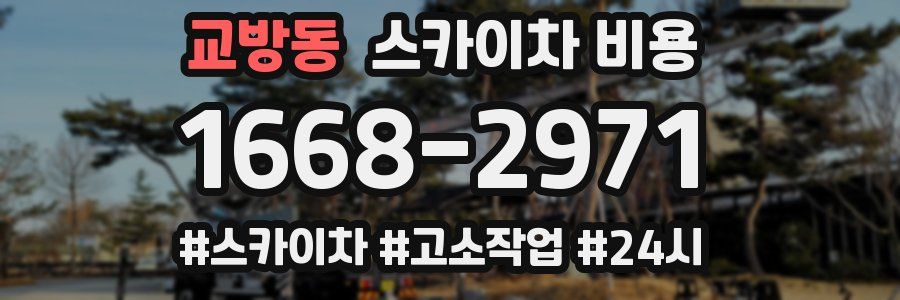교방동 스카이차 비용