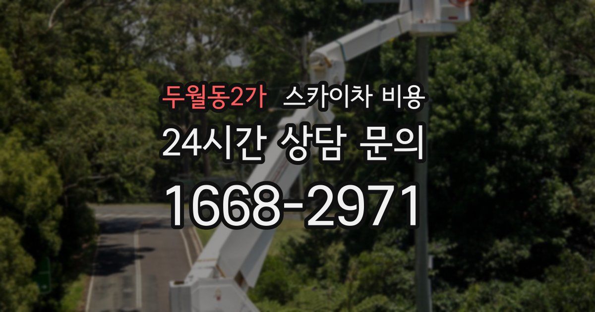 두월동2가 스카이차 비용