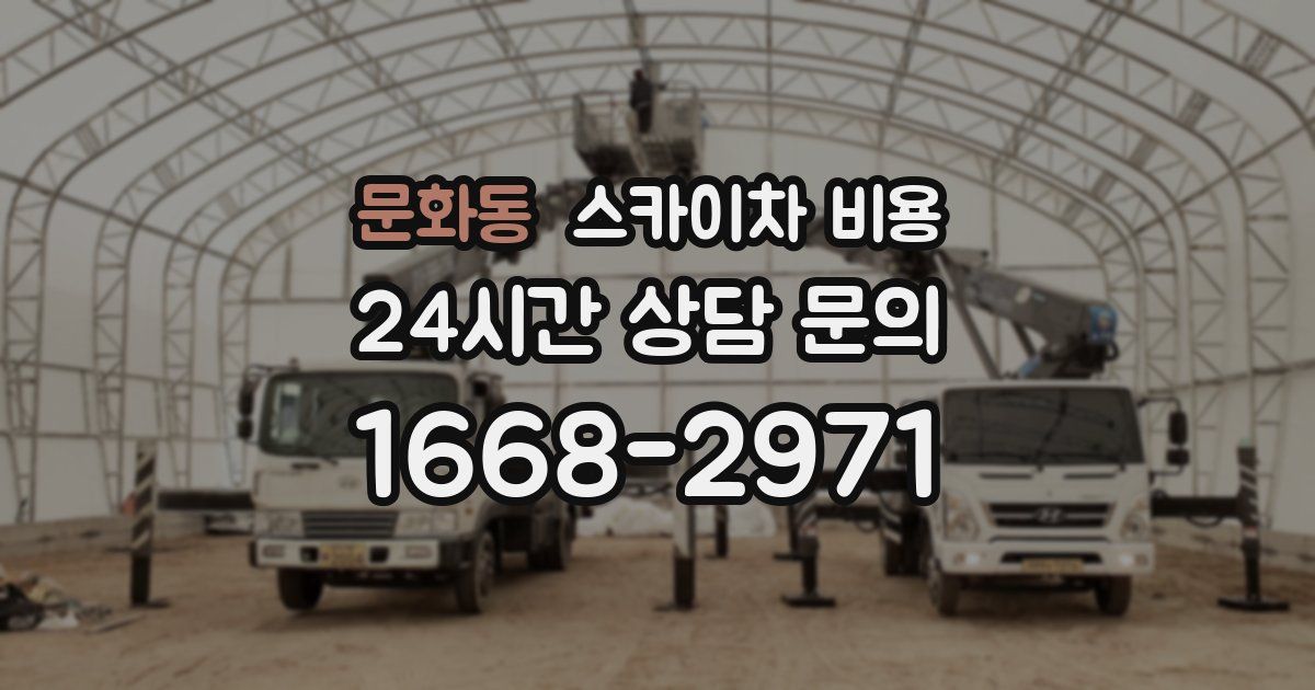 문화동 스카이차 비용