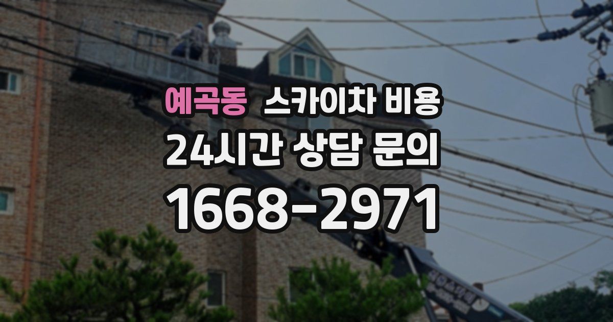 예곡동 스카이차 비용