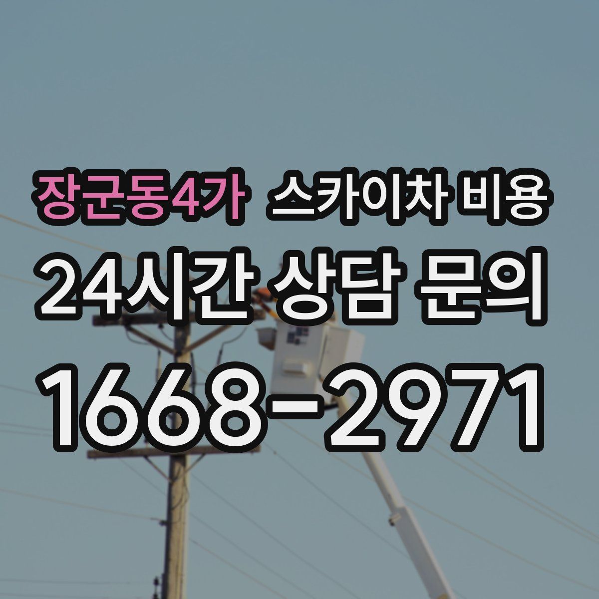 장군동4가 스카이차 비용