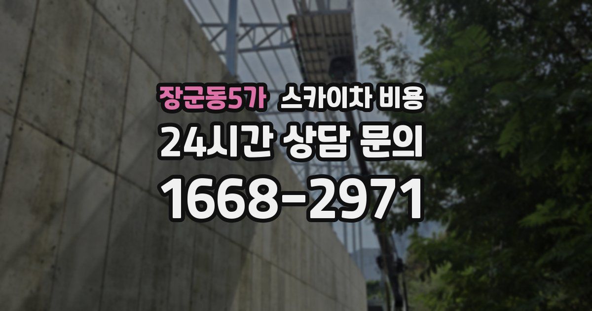 장군동5가 스카이차 비용