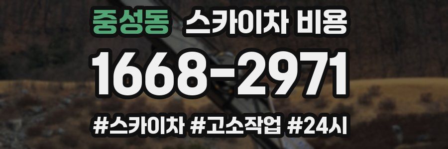 중성동 스카이차 비용