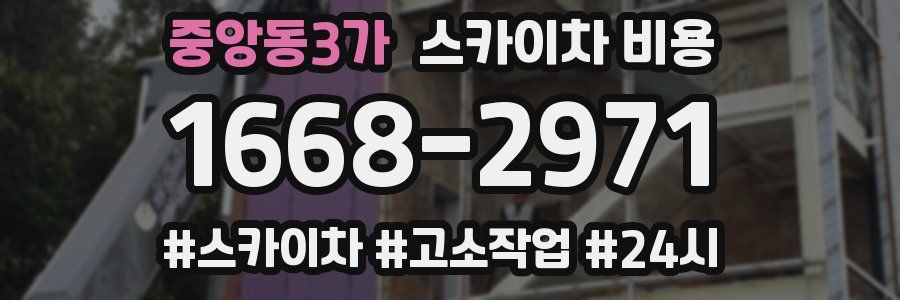 중앙동3가 스카이차 비용