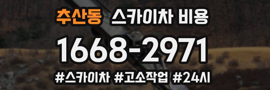 추산동 스카이차 비용