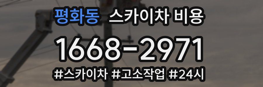 평화동 스카이차 비용