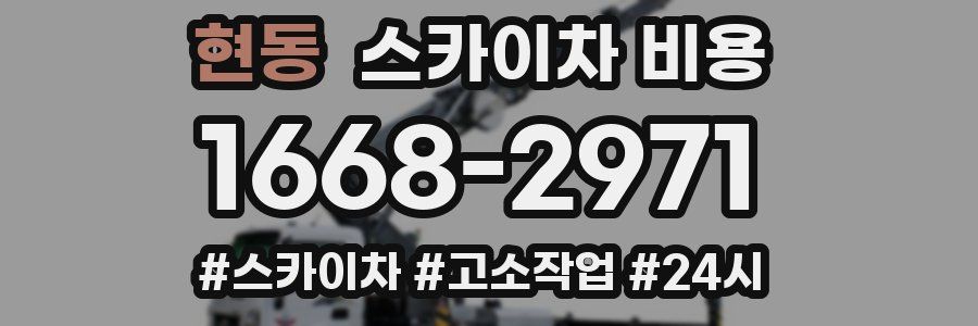 현동 스카이차 비용