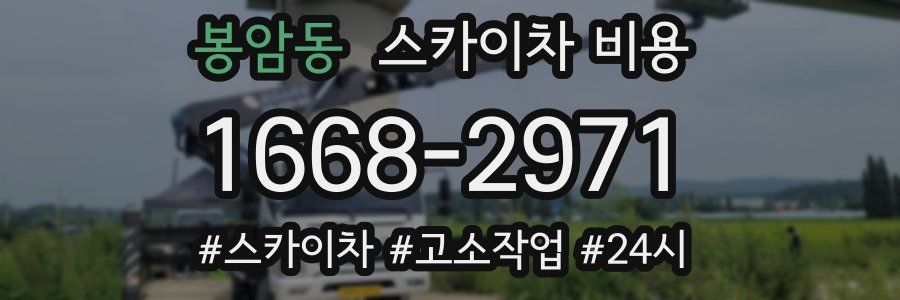 봉암동 스카이차 비용